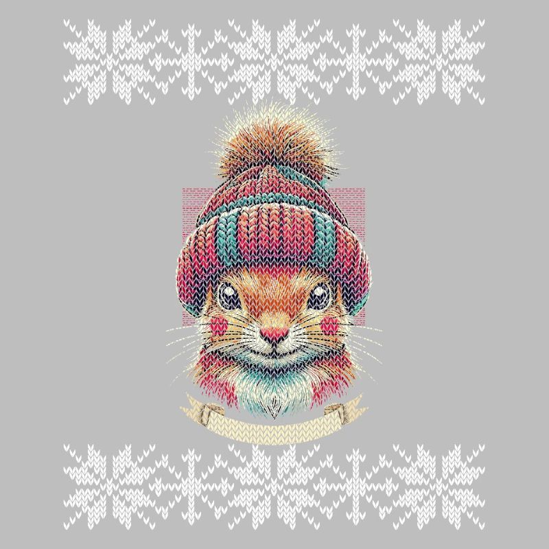 Winterliches Eichhörnchen Mit Mütze