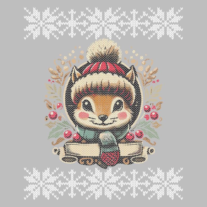 Winterliche Eichhörnchen Illustration