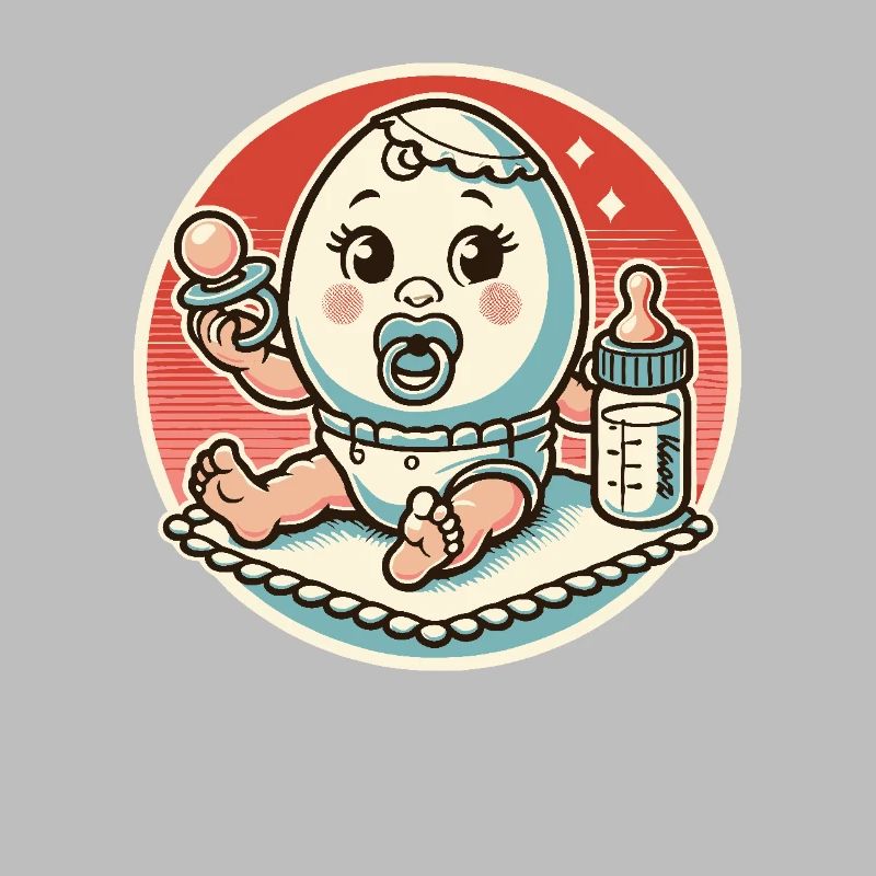 Baby egg with bottle and pacifier