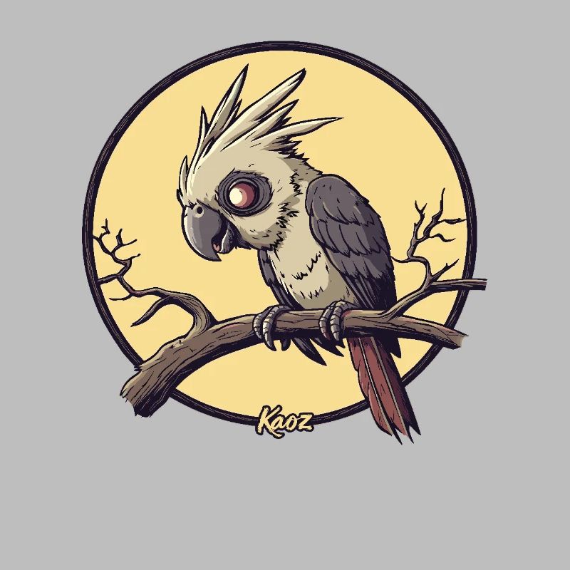Old parrot on a branch