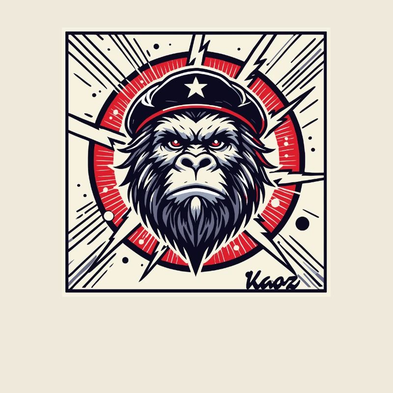 Revolutionärer Parodie Gorilla