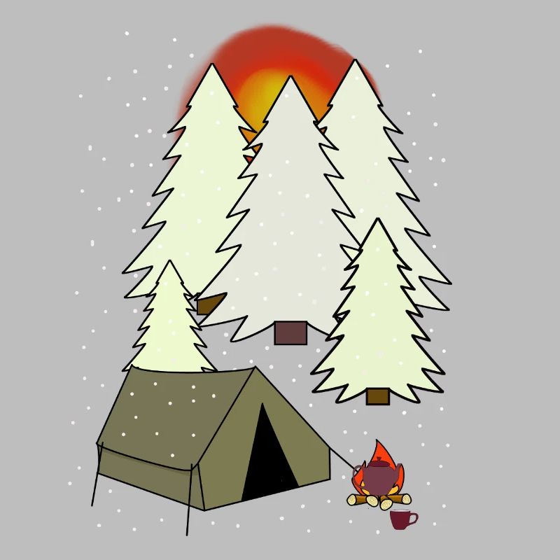 Forêt Camping d’hiver Camping Feu de camp