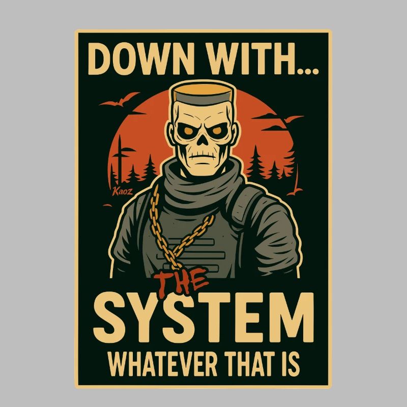 Skelett gegen das System – düster & ironisch