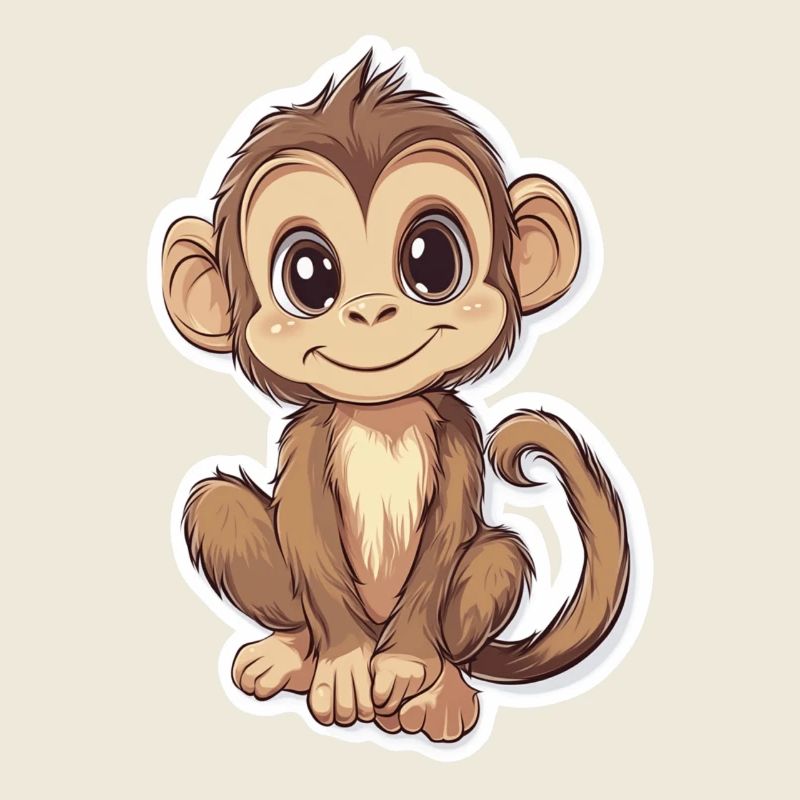 Affe Süsses Äffchen Geschenk für Affenfans