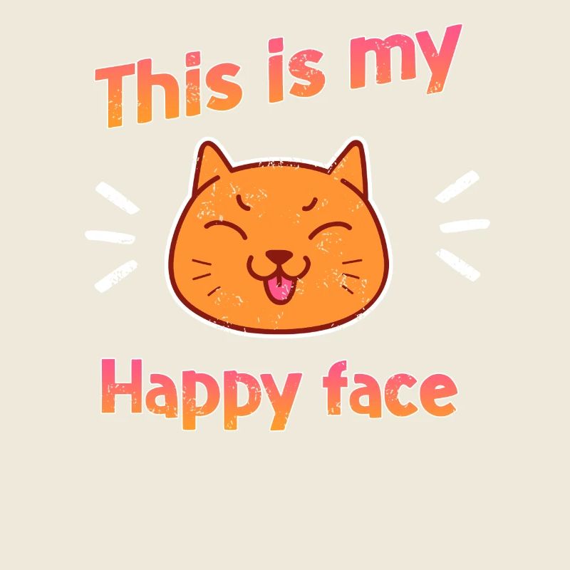C’est mon visage heureux chat de dessin animé mignon