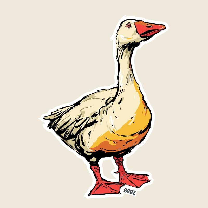 Comic Gans mit Schnabel