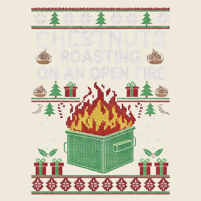 Roasting chestnuts on an open fire garbage can