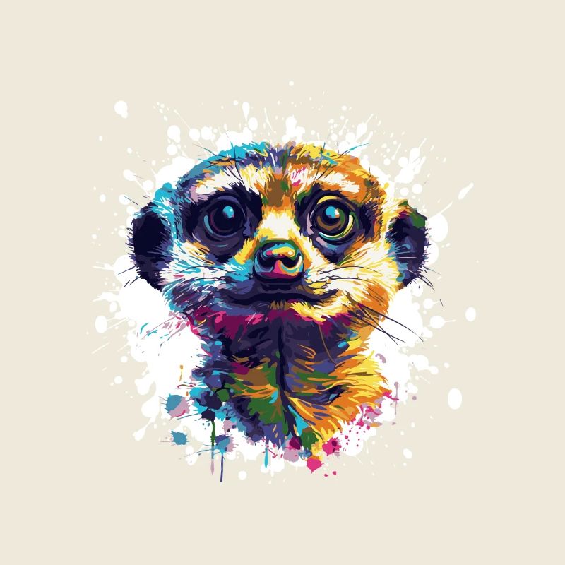 Erdmännchen Porträt Splash