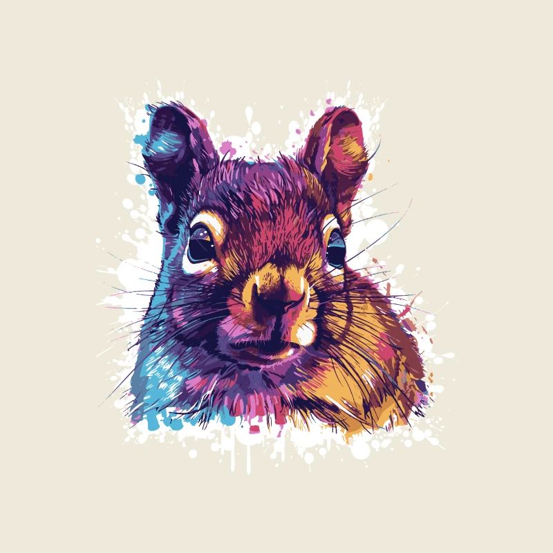 Farbkontrast Eichhörnchen PopArt