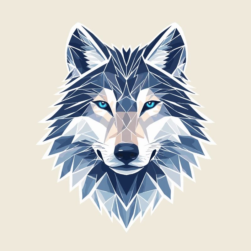 Geometric Wolf - Modern Geometric Wolf