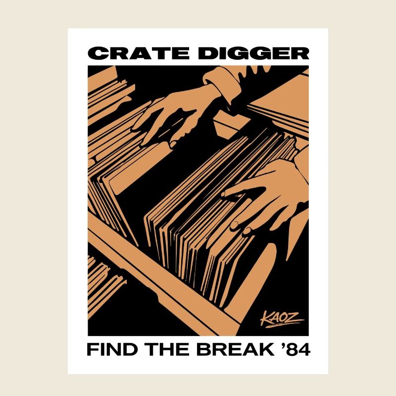 Crate Digger Vinyl Poster 84