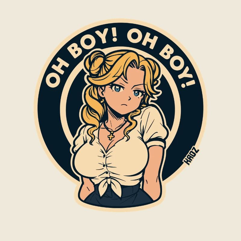 Oh Boy Circle Pinup