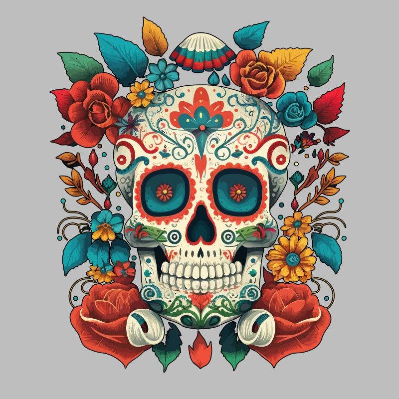 Flowers Cinco De mayo Mexican Sugar Skull