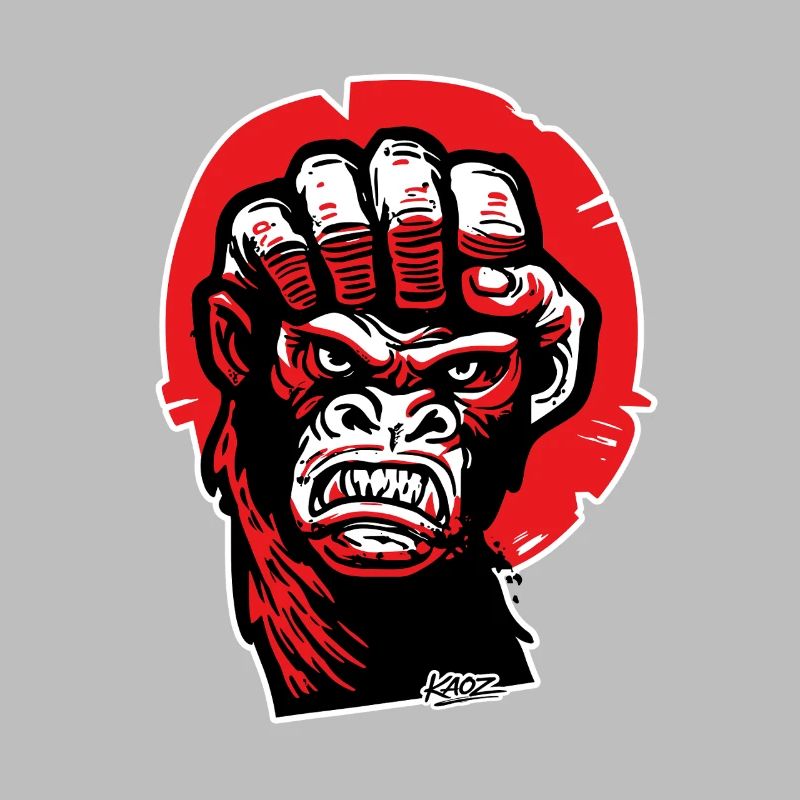 Crimson Gorilla Faust-Kunst