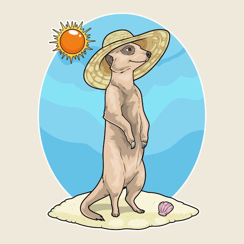 Meerkat Beach Straw Hat Summer