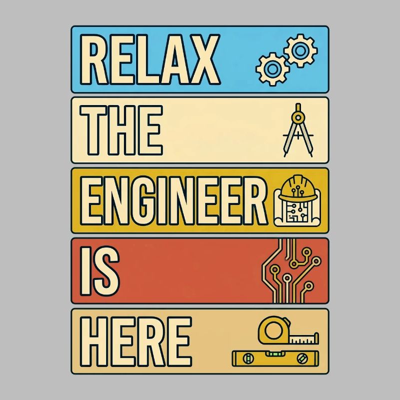 Relax The Engineer Is Here Retro Gift