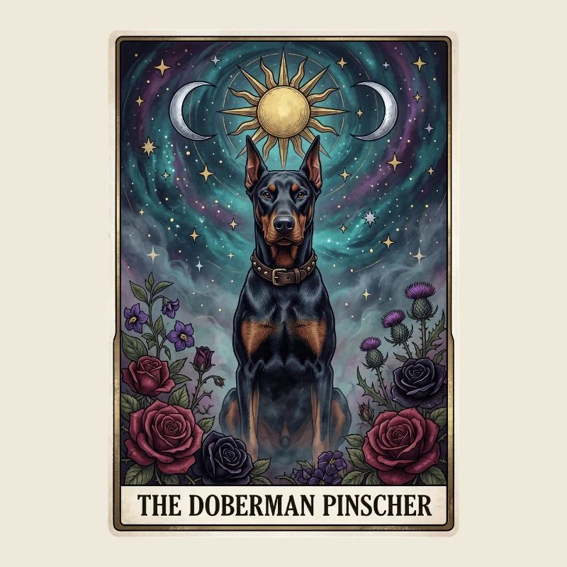 Dobermann Pinscher Sternenhimmel Tarot