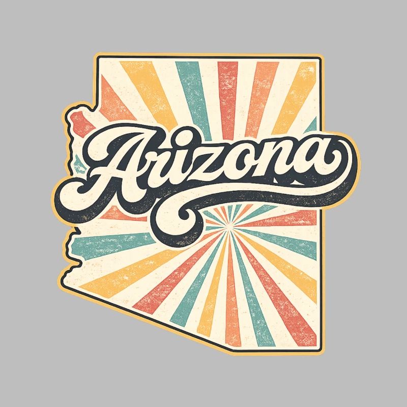 Arizona Retro Sunburst Script