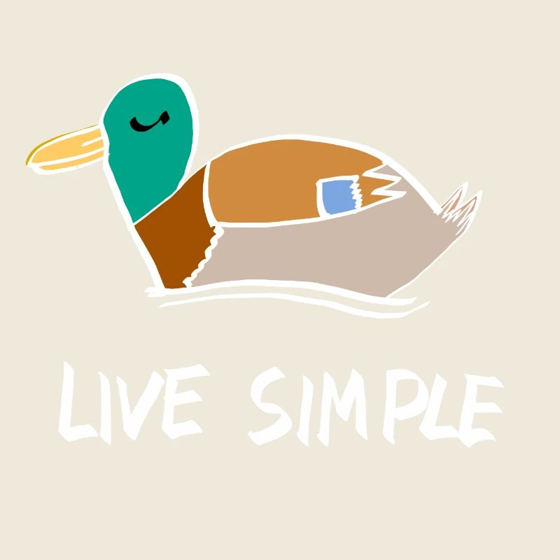 Live Simple Beautiful-Bird Design Custom Text