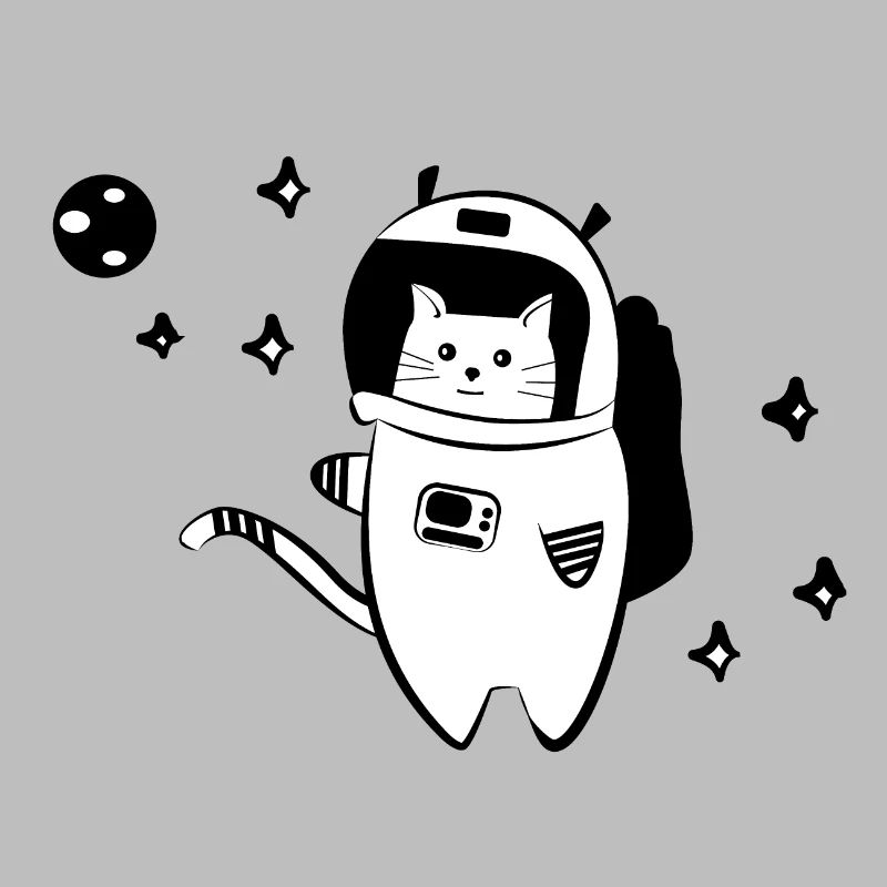 Chat cool dans l'espace