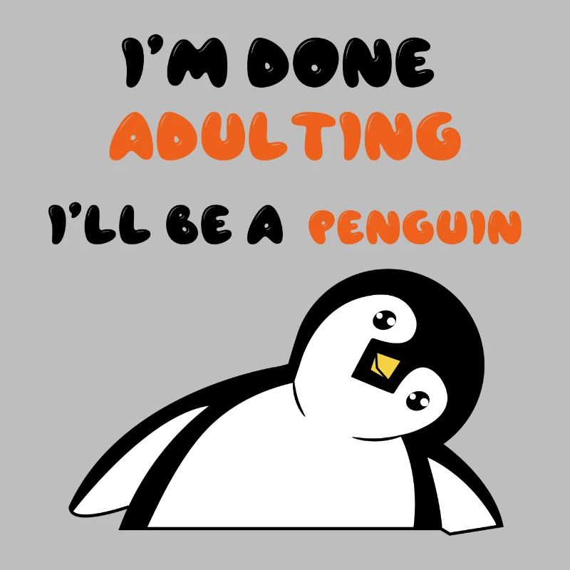 Süß Pinguin Statement Zoo Tier Vogel