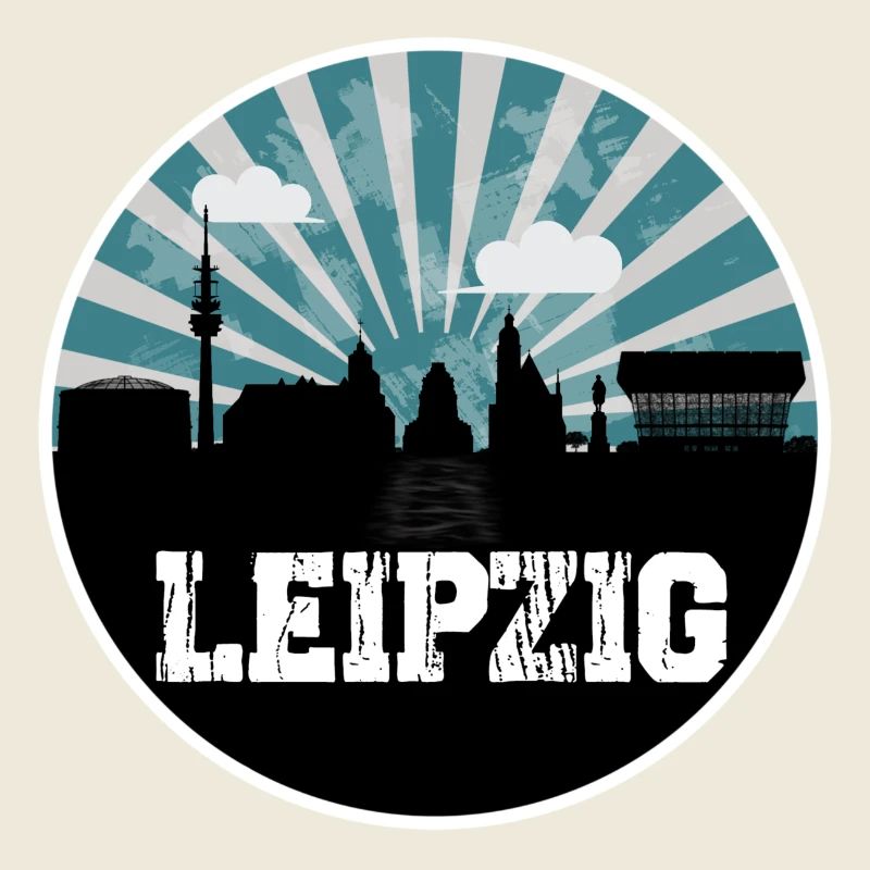 Leipzig Skyline Blue Hour