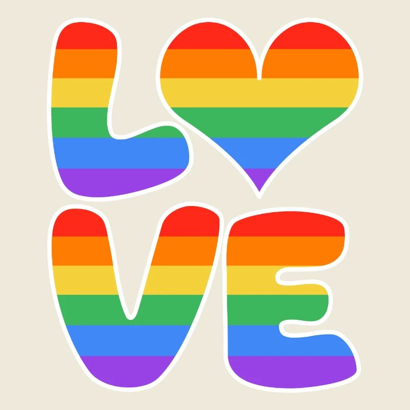 Regenbogenliebe Herzdesign