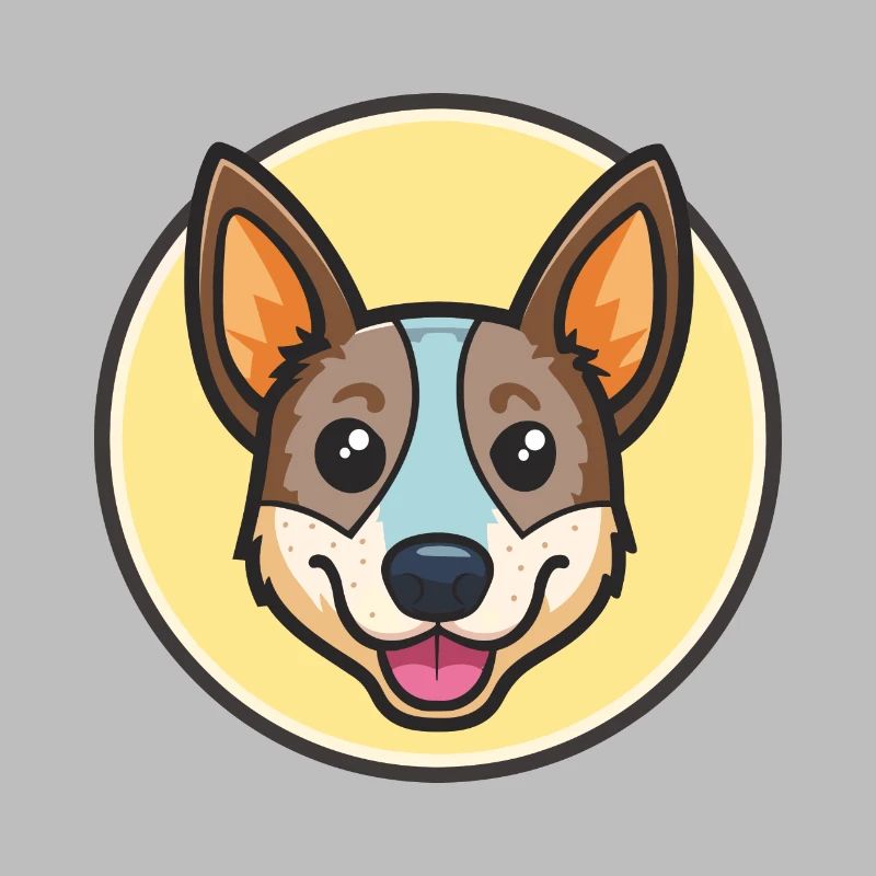 Dessin animé de la race de bouvier australien à queue courte