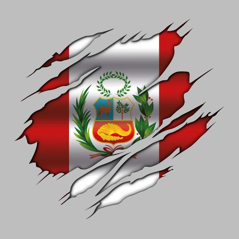 Drapeau du Pérou - Drapeau déchiré