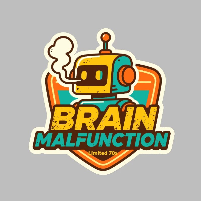 Dysfonctionnement cérébral Conception de robot rétro