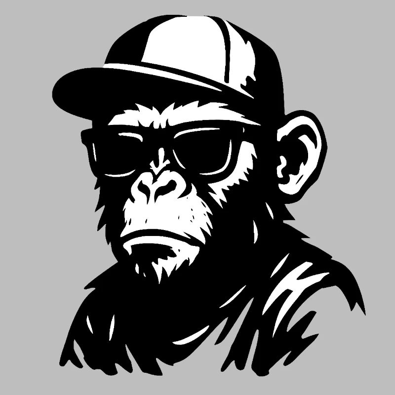 Conception de graffiti de singe urbain