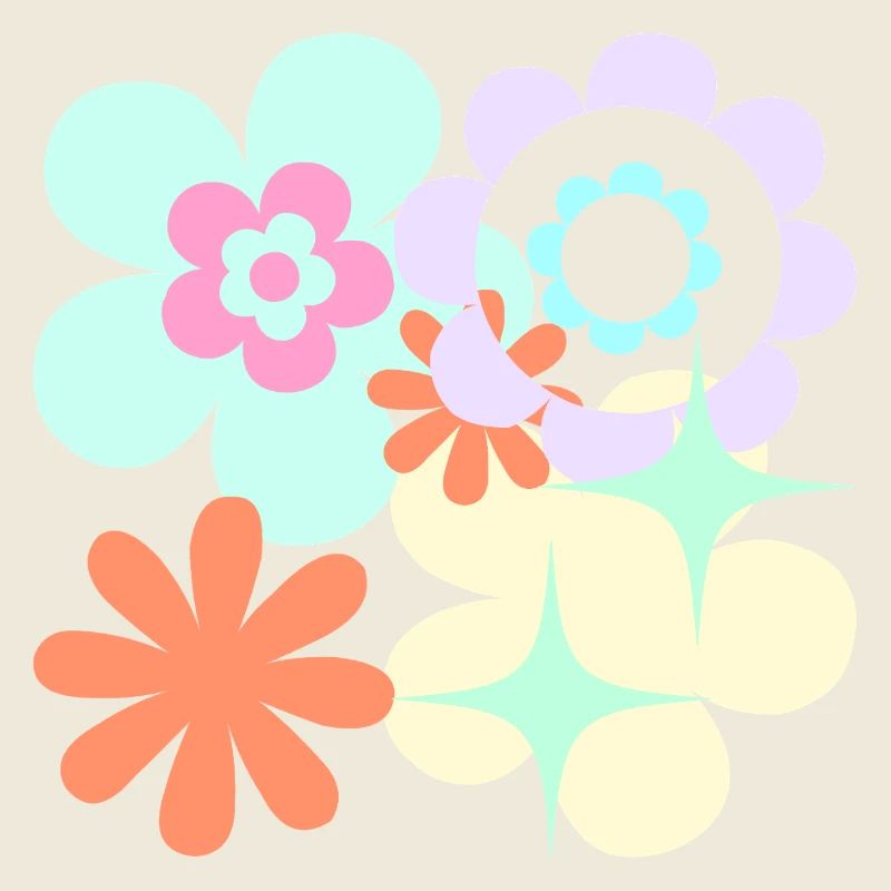 Blossom Pop Retro Pattern