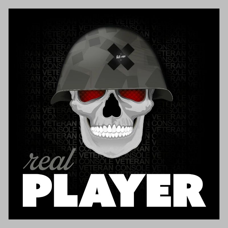 Skull Veteran - Conception de casque de jeu Real Player