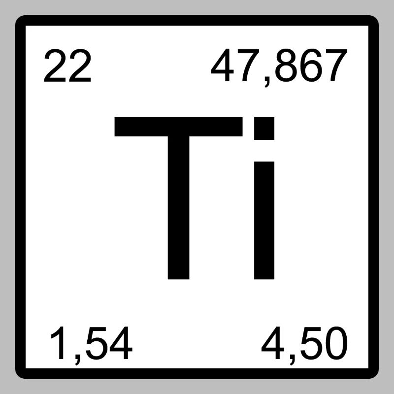 Titanium Elementsymbol Minimal Tile