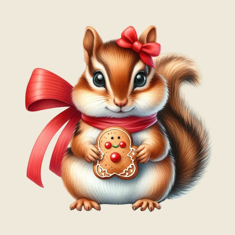 Ginger Squirrel with Cookie