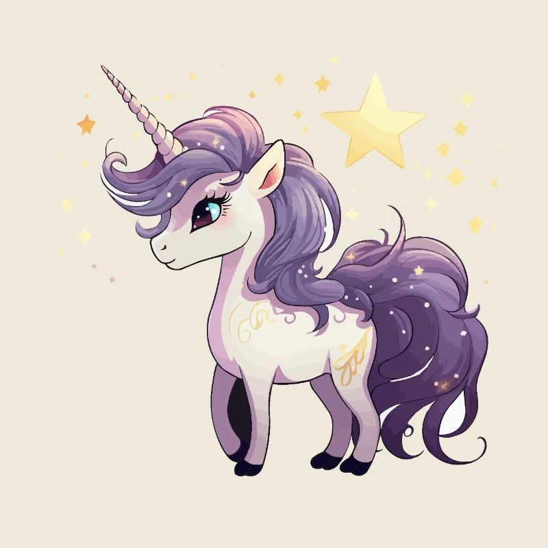 Star Unicorn with Purple Mane