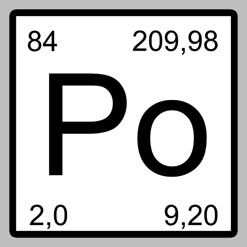 Tableau de la période de conception des éléments Po en polonium