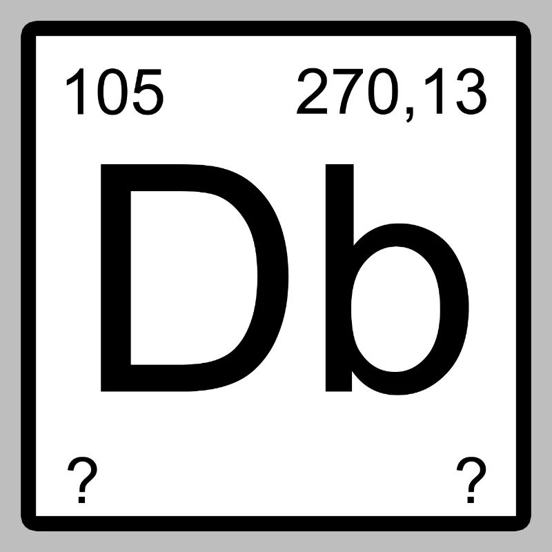 Dubnium Element Typography