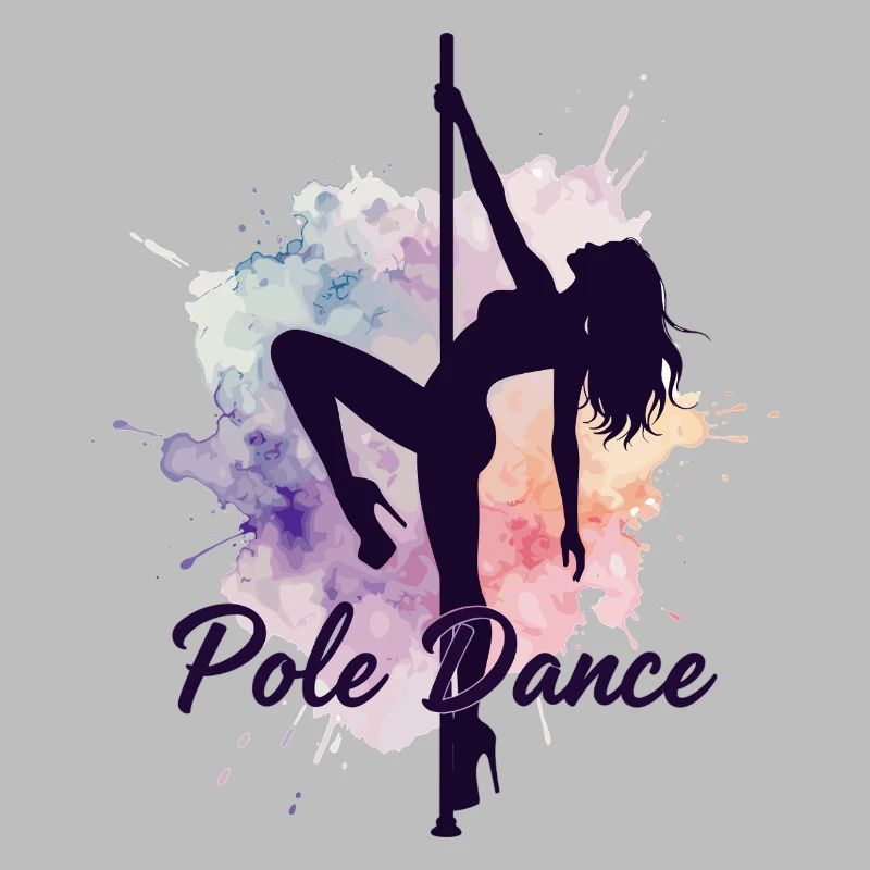 Pole Dance Poledancerinnen Aquarell stark Geschenk