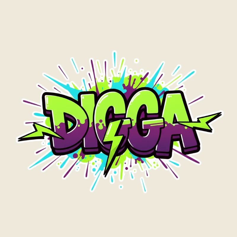 Digga Graffiti Neon Burst