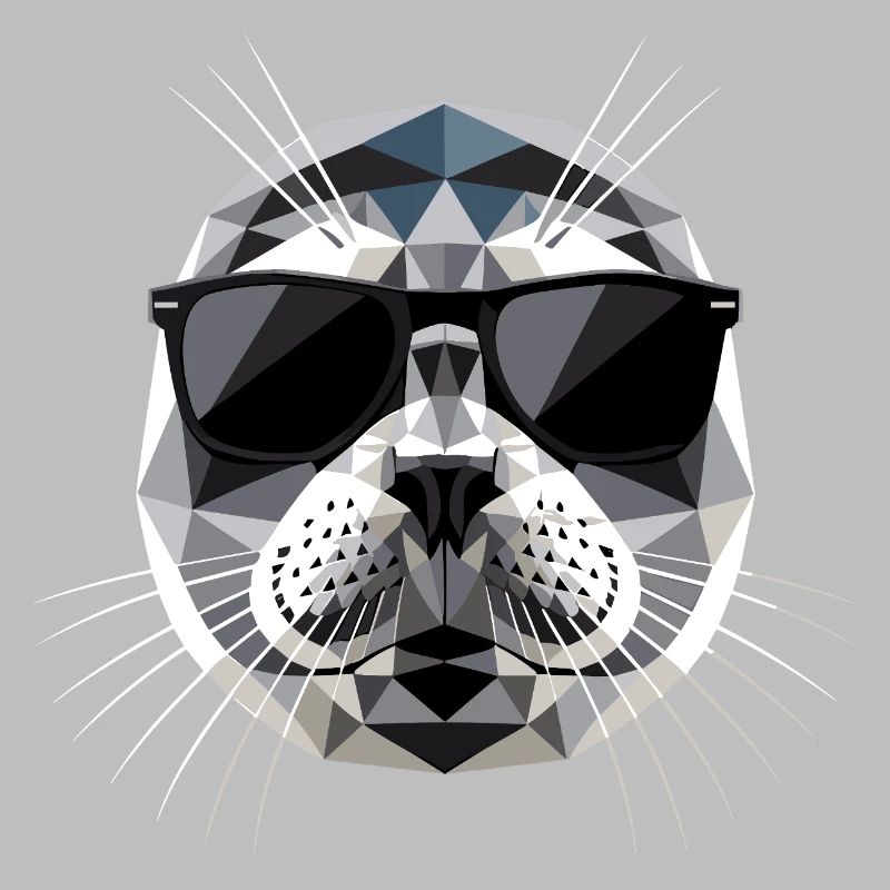 Sceller avec des lunettes de soleil, phoque morse mignons phoques