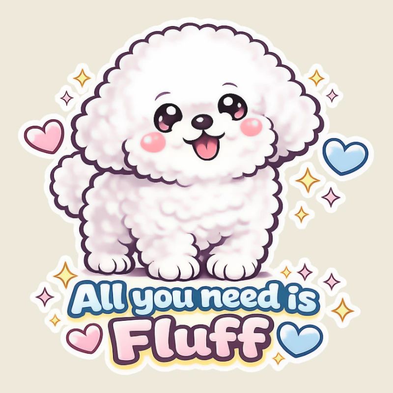 Tout ce dont vous avez besoin, c’est du fluff - Un design de chien bichon mignon