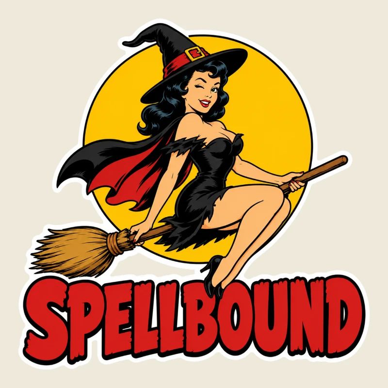 Sorcière Pin-up Rétro Enchantée