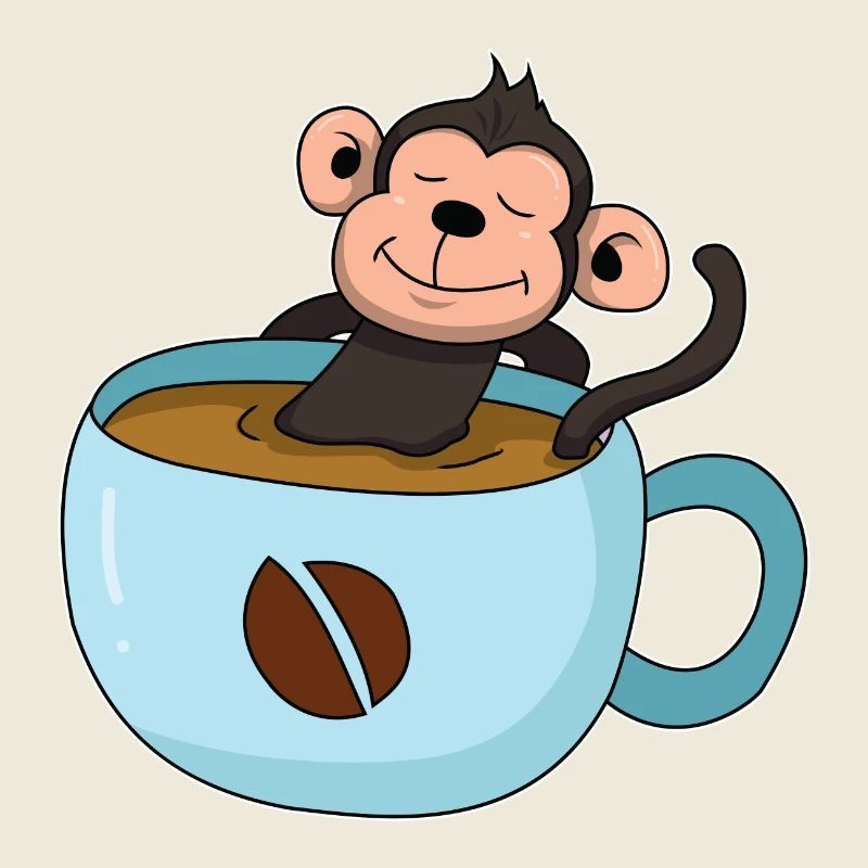 Coffee Cup - Coffee Monkey Mug - Design
