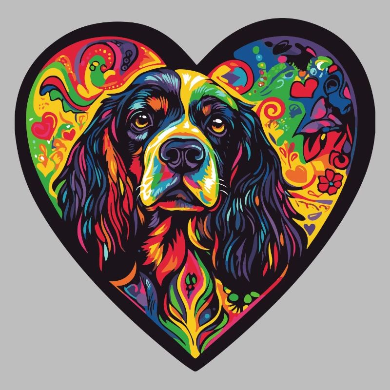 Cocker Spaniel Chien Coeur Amour