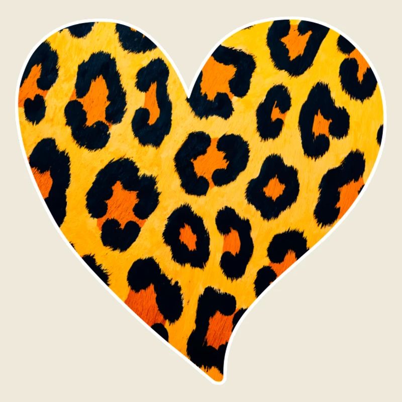 Leopard Herz Muster: Wildes Temperament