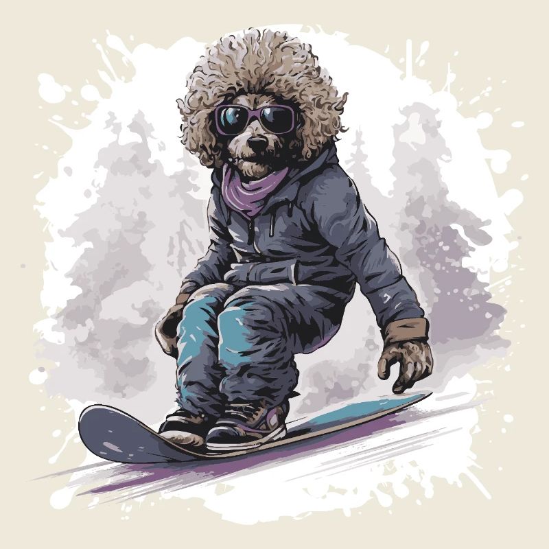 Poodle Dog Snowboard