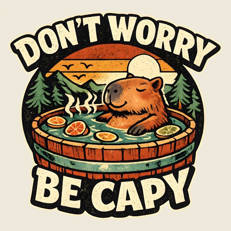 Capybara Hot Tub Evening