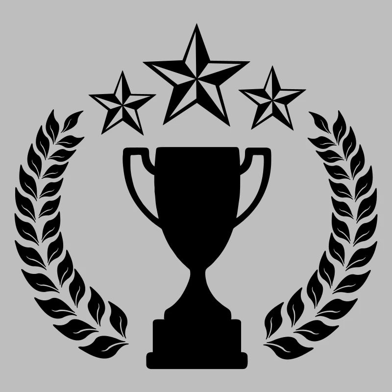 Laurel wreath with above three stars
