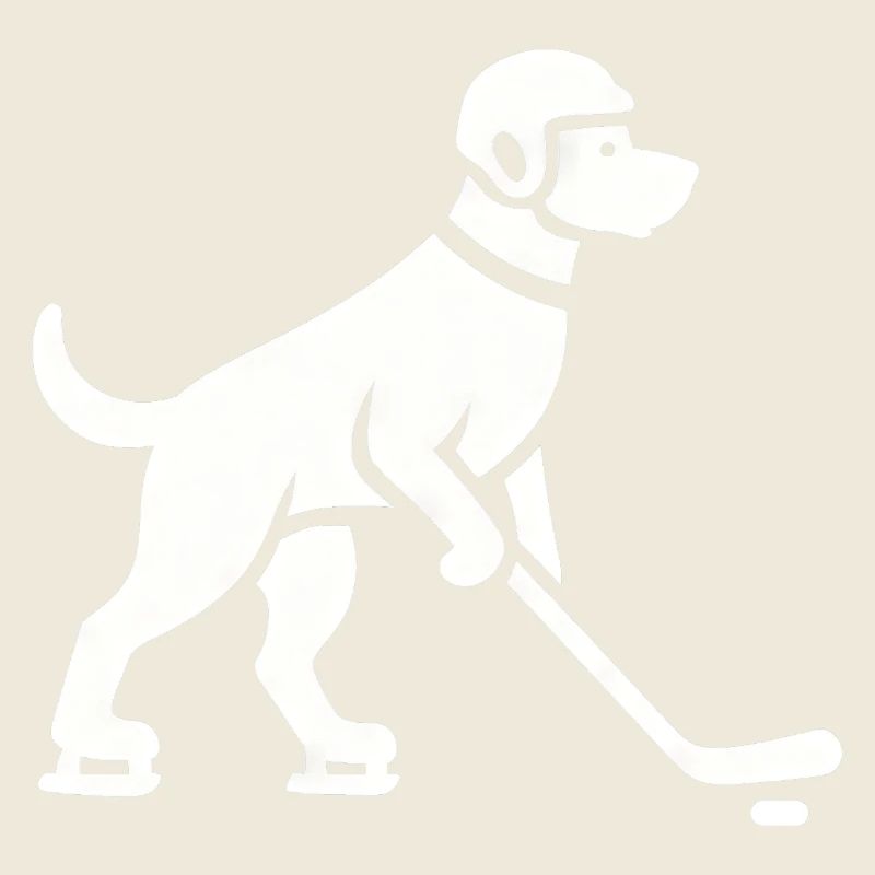 Hund Eishockey Spieler Silhouette